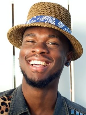 Happy young african american man smiling